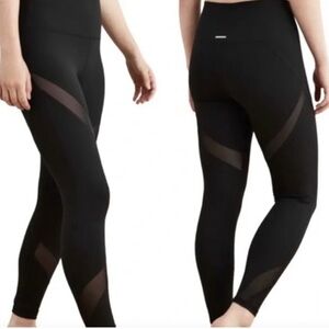 Aerie | Black Legging With Mesh Detail Small